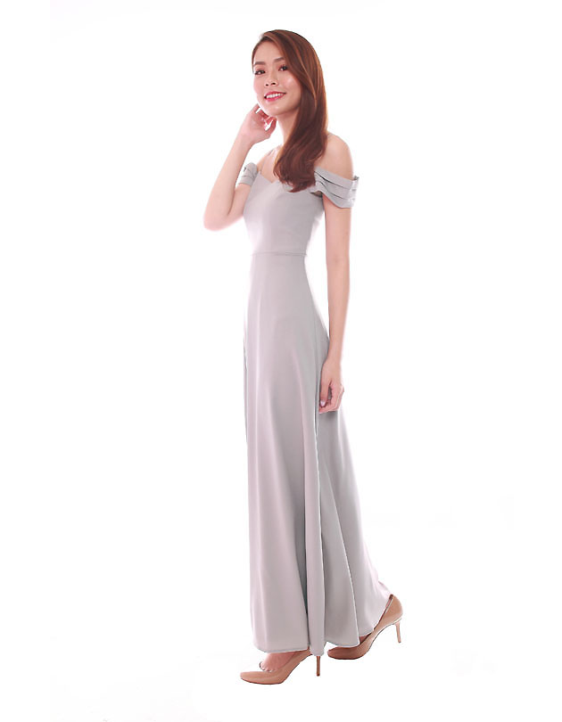 Ophelia Maxi Dress in Cloudy Grey